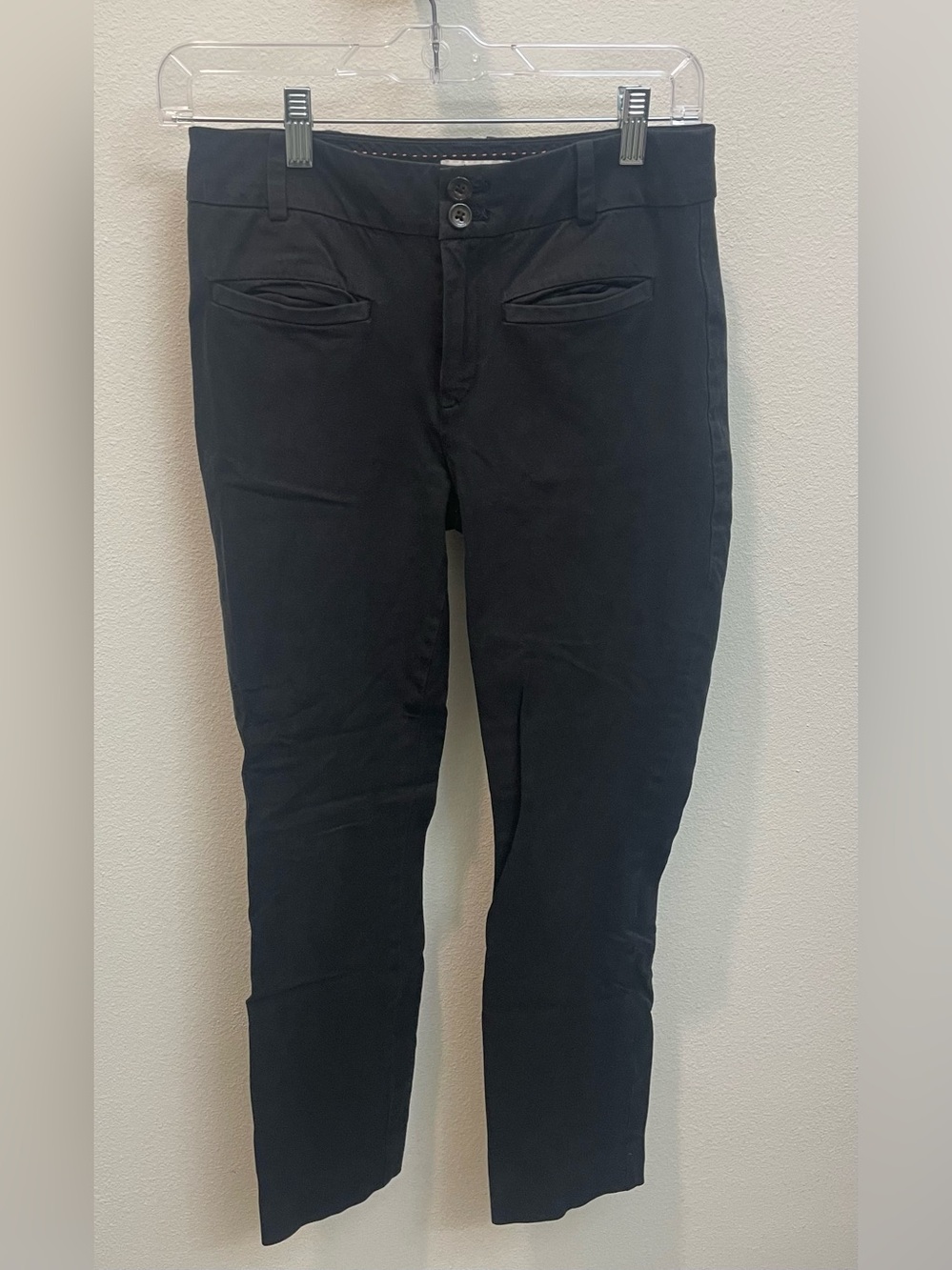 Anthropologie Black Ankle Length Slim Fit Pants